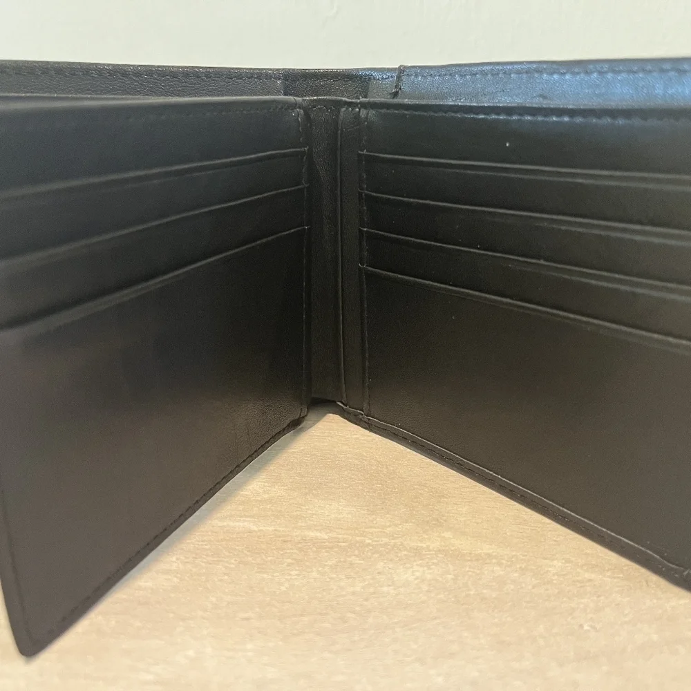 Swallow Mall Black Leather Wallet With RFID Secure Technology
